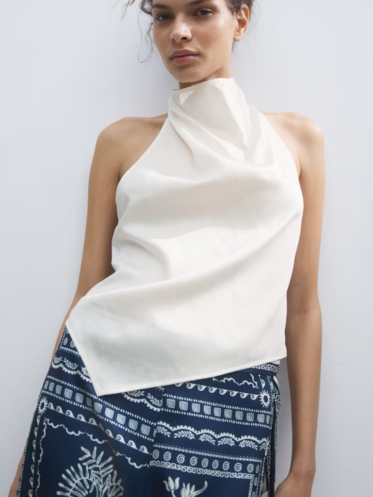 H &M Halter Top - Beige